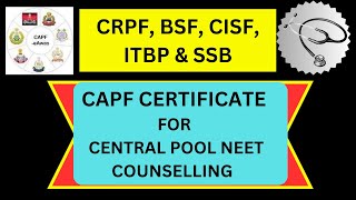 NEET UG 2024  AP amp TS  CAPF CRPF BSF CISF ITBP and SSB QUOTA  CAP CERTIFICATE neet2024 [upl. by Yager]