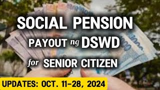 ✅SOCIAL PENSION PAYOUT FOR SENIOR CITIZEN  UPDATES OCT 1128 2024 [upl. by Wincer]