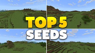 TOP 5 SEEDS PARA CONSTRUIR NO MINECRAFT 121 Bedrock amp Java Edition  Minecraft Seeds [upl. by Estey]