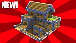 Minecraft House Tutorial  19 Large Wooden Survival House How to Build [upl. by Aelanna322]