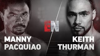 Compare Keith Thurman vs Manny Pacquiao Footwork Drills [upl. by Eidnil]