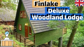 Finlake Holiday Park  Devon 🏴󠁧󠁢󠁥󠁮󠁧󠁿 England Deluxe Woodland Lodge UK Staycation [upl. by Bailar]