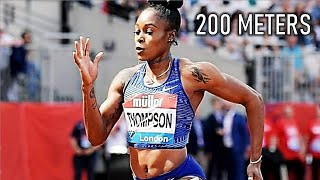 Elaine ThompsonHerah Makes 200 Meter Debut  2023 Tom Jones Invite [upl. by Desdemona]