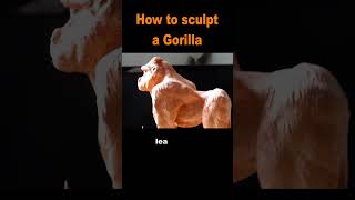 How to sculpt a gorilla sculpturemaking gorillashorts papermache [upl. by Aissenav]