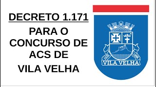 DECRETO 1171 e QUESTÕES  Concurso de Agente Comunitário de Saúde de Vila Velha [upl. by Netsrak]