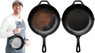 How to Restore Season and Clean a Cast Iron Skillet [upl. by Ahsienar]