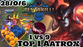 Wild Rift Aatrox  Top 1 Aatrox Gameplay Rank Challenger [upl. by Averat]