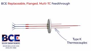 BCE Replaceable Flanged MultiThermocouple Vacuum Feedthrough [upl. by Attekal395]