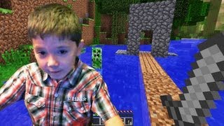 6 Year Old Jacob Playing Minecraft [upl. by Perlis958]