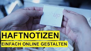 Haftnotizen einfach online gestalten und bedrucken mit dem notizblock24 OnlineDesigner [upl. by Lebanna]