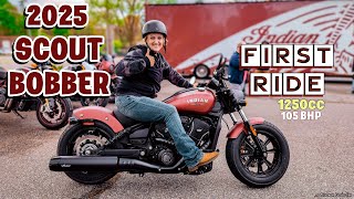 2025 Indian Scout Bobber First Ride  Iconic Styling [upl. by Ahsaelat]