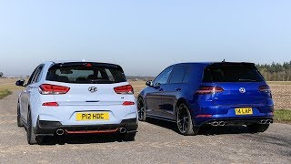 Hot Hatch Head2Head 5 Golf R vs i30N Performance [upl. by Sholes]