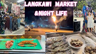 Langkawi night market ampnightlife full market tour langkawi Malaysia indianfood explore parul sen [upl. by Laforge]