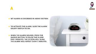 Sharp SPC079 Digital Alarm Clock Comprehensive User Manual and Setup Guide [upl. by Atiruam]