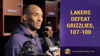 Lakers Defeat Grizzlies In Kobe Bryants Final Matchup Vs Tony Allen [upl. by Caesaria]