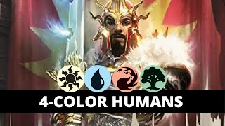 4COLOR HUMANS Historic Aggro Deck  Magic the Gathering Arena MTG MTGA [upl. by Leeann565]