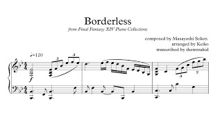 Borderless transcription  Final Fantasy XIV Piano Collections [upl. by Capps]