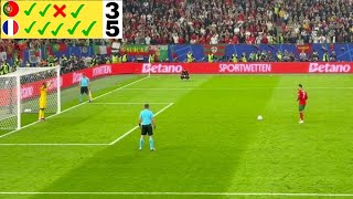 Portugal vs France 35 Full PenaltyShootout EURO 2024 QuarterFinal [upl. by Lempres]