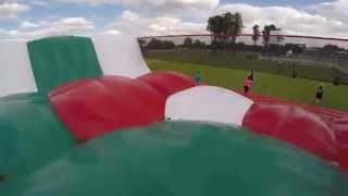 The Worlds Biggest 5K inflatable Run Obstacle [upl. by Enylodnewg]