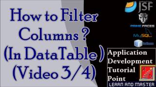 JSF Tutorials for beginners  Apply Custom Filter DataTable data In DataTable Part 34 [upl. by Jodie917]