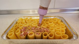 Stuffed Rigatoni Pasta Pie  Amazing Recipe for Lunch or Dinner  Pasta al Forno  Easyvideo [upl. by Calvano418]