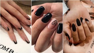 STYLISH BLACK NAIL ART COLLECTIONCOLECCIÓN DE ARTE DE UÑAS NEGRAS💖 [upl. by Haet645]