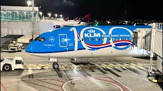 New York JFK to Amsterdam in KLMs Premium Comfort  Boeing 78710  KL644 🛫 🇳🇱🇺🇸📍 [upl. by Howland]