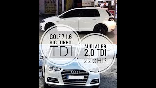 Audi A4 B9 20 TDİ 190hp Tuning vs Golf 7 16 TDI Big Turbo [upl. by Einnaoj261]