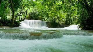 Most Soothing Cascade Waterfall Stream Sound Waterfall 4k Nature Sounds White Noise for Sleeping [upl. by Enyrhtac524]