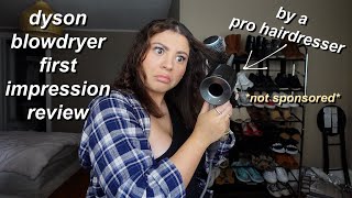 PRO HAIRDRESSER TRIES THE DYSON SUPERSONIC HAIR DRYER FOR THE FIRST TIME  IS IT WORTH THE MONEY [upl. by Blatman193]