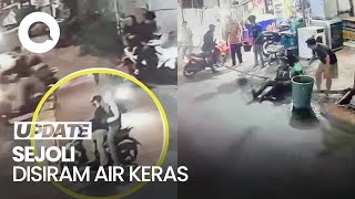 CCTV Detikdetik Sejoli Dipepet Lalu Disiram Air Keras di Jakbar [upl. by Rayle999]