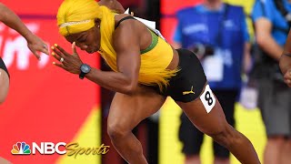 ShellyAnn FraserPryce destroys field in tonesetting 100m heat  NBC Sports [upl. by Adabel]