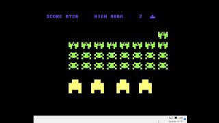 Commodore 64 Emulated Space Invaders Keypunch 2150 points [upl. by Eanrahs]