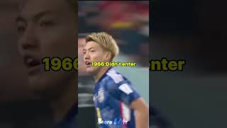 Japan World Cup history 19302022 shorts football japan [upl. by Arekahs117]