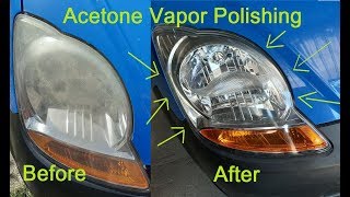 How To Restore Headlights With Acetone Vapor Very Cheap Spectacular Results [upl. by Clarisse]