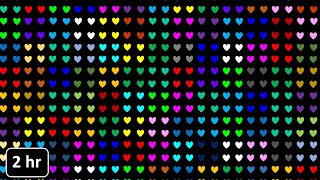 Pattern 70 Flashing hearts love of flashing colors party colors screen saver [upl. by Ahilam293]