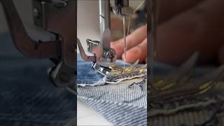 Turning Skinny Jeans to Patchwork Denim Cargos upcycle sewing patchwork diy [upl. by Annaeg]