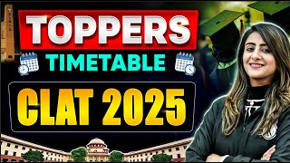 CLAT 2025 Toppers Daily Timetable For CLAT  Best Timetable to Crack CLAT [upl. by Yliram]