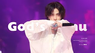 240602 KWAVE  신메뉴 Gods Menu  Stray Kids HYUNJIN fancam 현진 직캠 [upl. by Haye501]