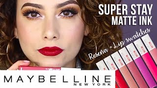 Reseña  Lip Swatches MAYBELLINE SUPER STAY MATTE INK [upl. by Jordan462]