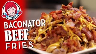 Wendys Baconator Fries with BEEF [upl. by Londoner]