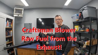 Craftsman Blower Pouring Raw Fuel out of the Muffler [upl. by Htebazle]