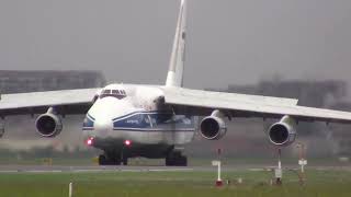 VDA 044 Antonov 124 arrival from Cyprus  Ostend Airport 2018 [upl. by Kaplan]