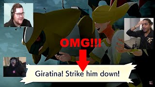 Poketubers React to Giratina Cutscene in Pokemon Legends Arceus [upl. by Augusta]