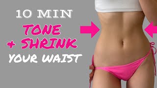 10 Min Hourglass Waist Workout Easy Exercises to TONE amp CINCH the Waist [upl. by Donal]