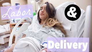 EMOTIONAL NATURAL LABOR AND DELIVERY VLOG PT 1 [upl. by Yelsehc]