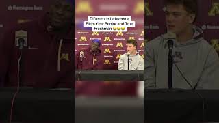 5th Year Senior vs True Freshman 🤣 via gophersports [upl. by Wanonah227]