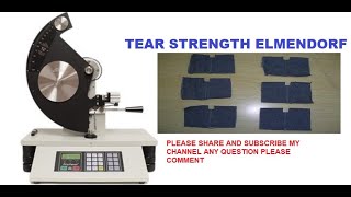 ASTM D1424 TEAR STRENGTH [upl. by Mutz482]