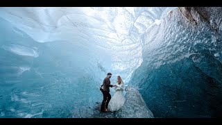 Ice cave amp glacier Elopement in Iceland  Vatnajökull and Jökulsárlón [upl. by Zavras]