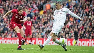 Liverpool Legends 32 AC Milan  Fowler flick Pirlo freekick and a Steven Gerrard winner [upl. by Devland]